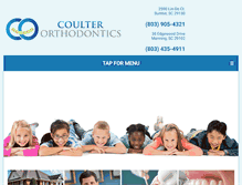 Tablet Screenshot of coulterorthodontics.com